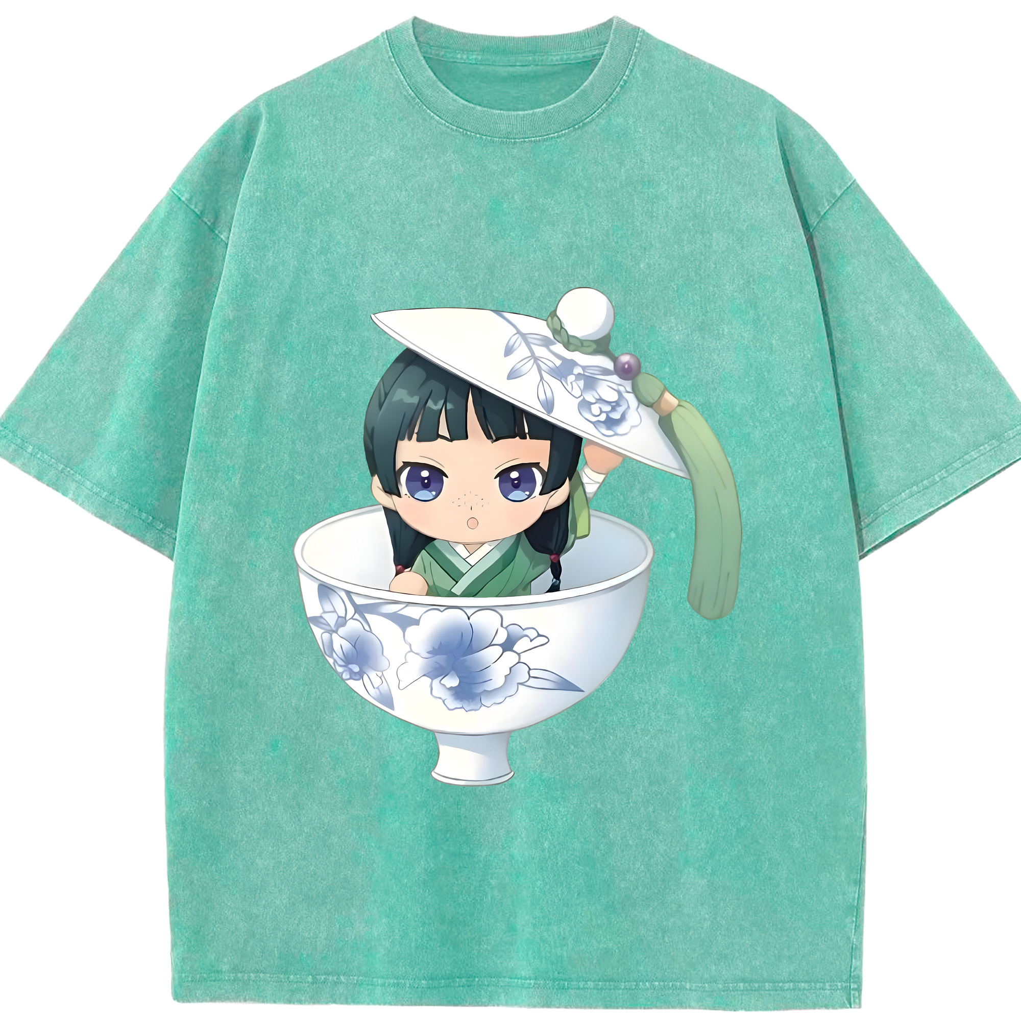 （画像用） 薬屋のひとりごと The Apothecary Diaries 綿100% ヴィンテージ風 半袖Tシャツ（フロントプリント）